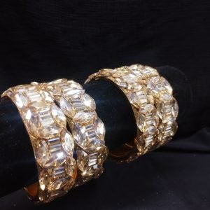 Gold Gem Bangles