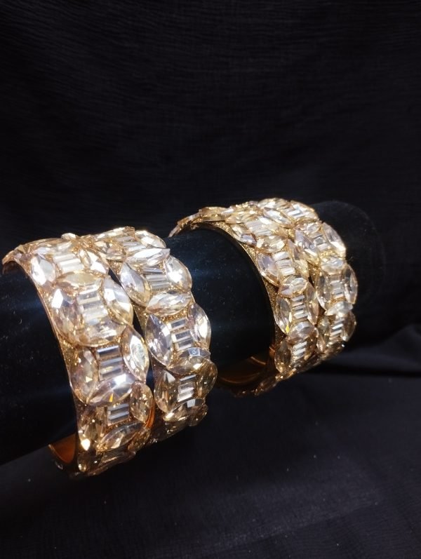 Gold Gem Bangles