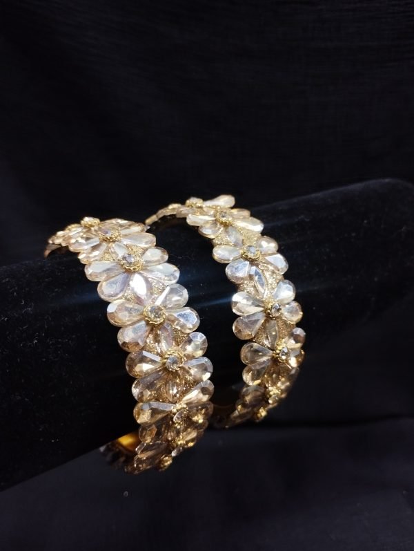 Gold Gem Bangles
