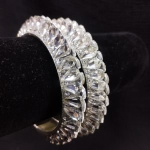 Tear Drop Silver Bangles