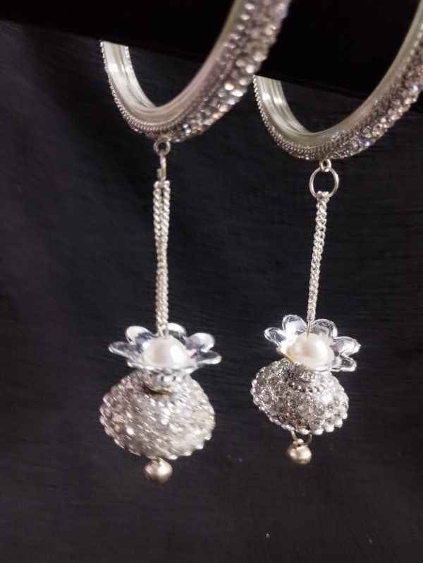 Silver Rhinestone Bangles - Image 3