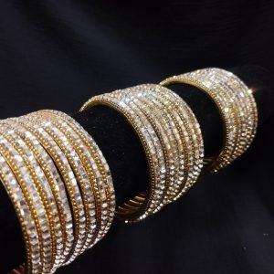 Gold Gem Bangles