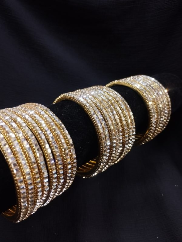 Gold Gem Bangles