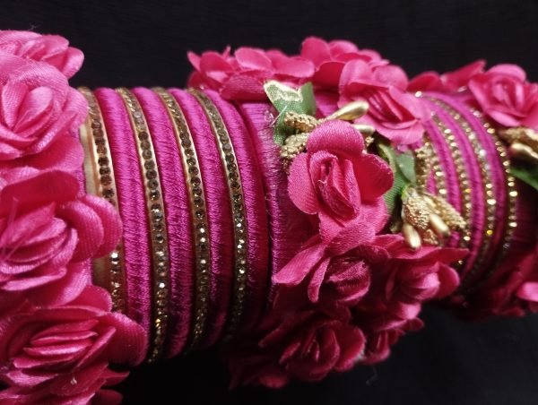 Pink Floral Bangles - Image 2