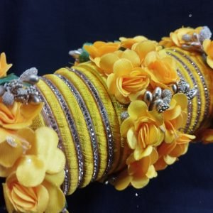 Yellow Floral Bangles