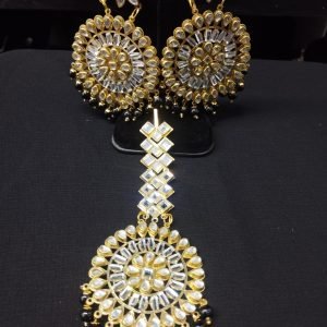 Black Earrings & Tikka