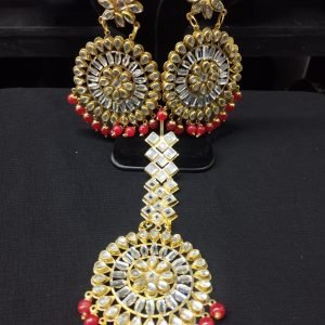Red Earrings & Tikka