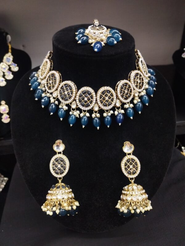 Navy Blue Necklace Set