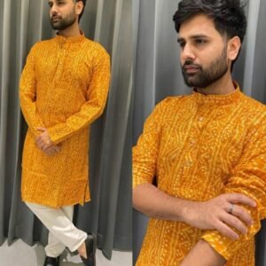 Yellow Mens Kurta