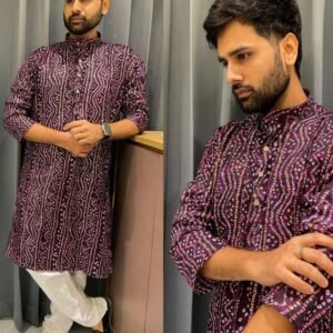 Purple Mens Kurta
