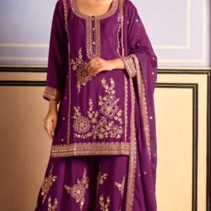 Purple Palazzo Sequence Shalwar