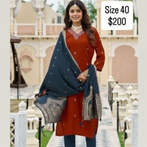 Burnt Orange Shalwar