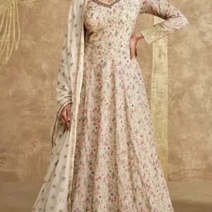 Beige Anarkali
